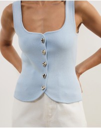 Atmos&Here - Elly Square Neckline Knit Tank