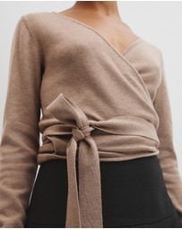 Country Road - Merino Button Detail Wrap Knit