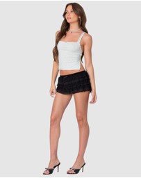 EDIKTED - Kaia Polka Dot Tie Back Top