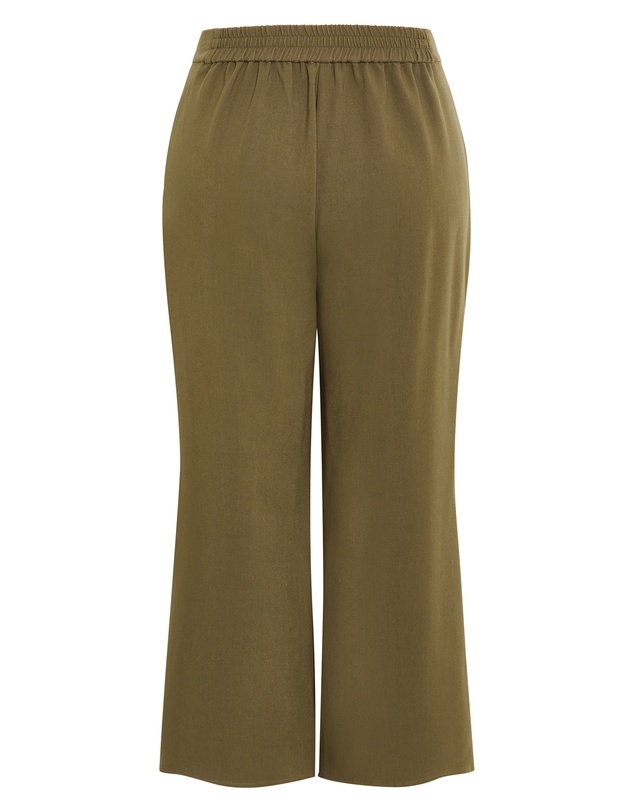 City Chic - Plus Size Tori Wide Leg Pant - khaki