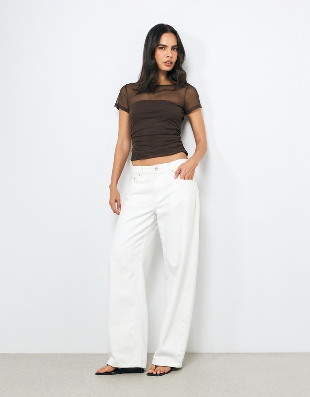 AERE - Bandeau Lined Mesh Tee