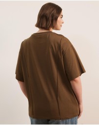 Atmos&Here Curvy - SS Cotton Boxy T-Shirt