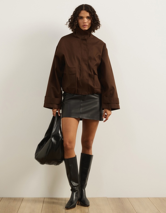 Atmos&Here - Taya Funnel Neck Twill Bomber