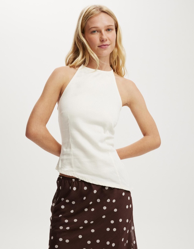 Cotton On - Sloan Lightweight Denim Halter Top
