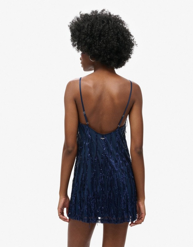 Superdry - Fringe V Neck Cami Mini Slim Fit Dress