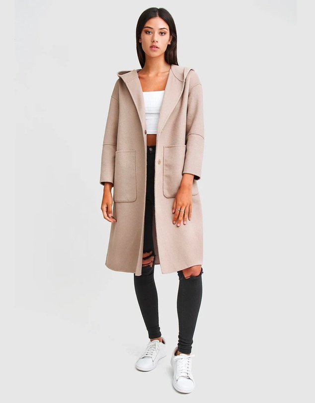 Belle & Bloom - Walk This Way Wool Blend Hooded Coat