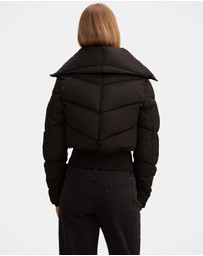 Forever New - Evie Cropped Ribbed Detail Puffer Jacket