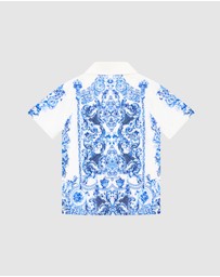 Camilla - Short Sleeve Camp Collared Shirt - Kids-Teens