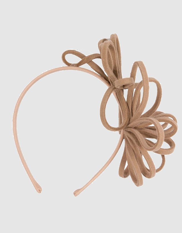 Max Alexander - Felt Beige Loops Fascinator