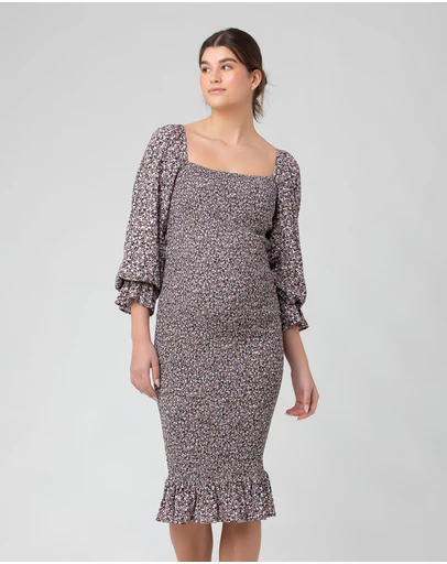 Ripe Maternity - Willow Shirred Dress