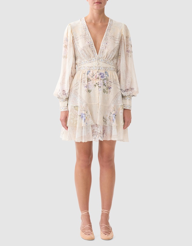 Camilla - Button Front Frill Dress
