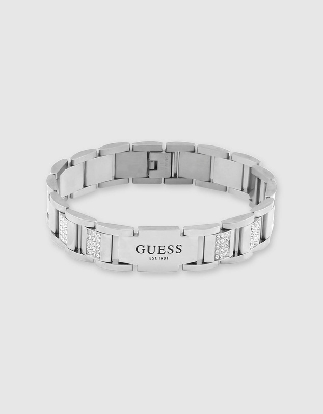 GUESS - Guess Frontier Silver Tone Bracelet 15mm