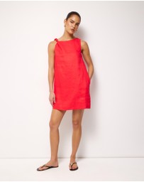 AERE - Gigi Linen Mini Shift Dress