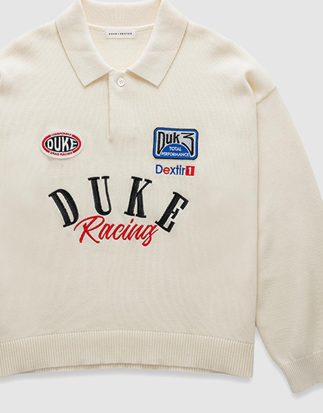 Duke + Dexter - DR4 Off White Racing Polo