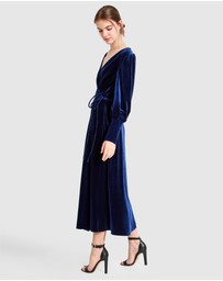 Belle & Bloom - Current Mood Velvet Wrap Dress
