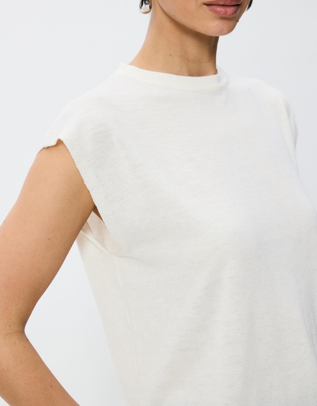 Tussah - Celeste Crew Neck Loose Fit Grown On Sleeve Top