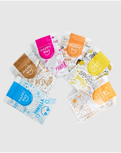 Happy Way - Whey Protein Sample Pack (6 x 60g Whey Flavours)