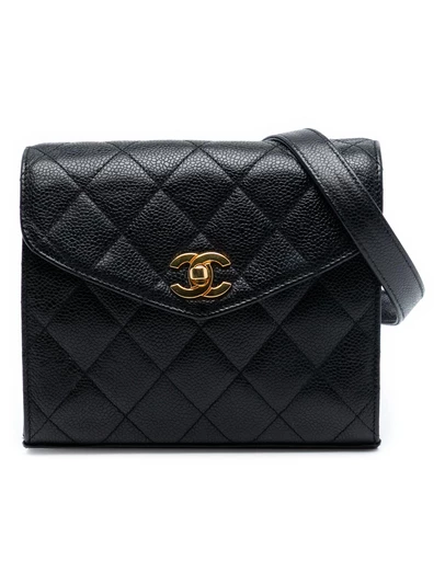 Pre-Loved by Azura Reborn - Pre-Loved Mini CC Quilted Caviar Envelope Flap