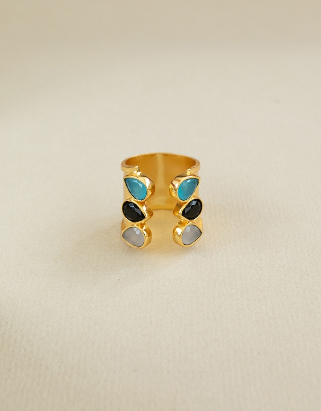 Meshca - Trio Spark Bridge Ring