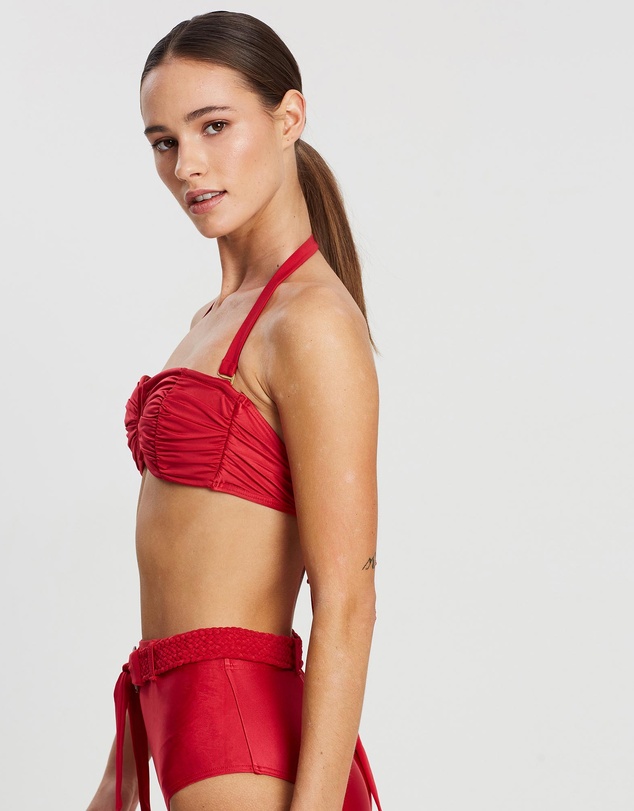 Duskii - Cerise Deep V Bandeau