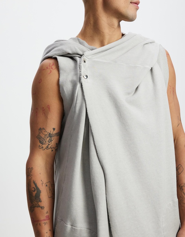 Surrounded By Ghosts - The Mercury French Terry Hooded Sleeveless Cardigan