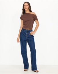 Dazie - Coral Off Shoulder Top