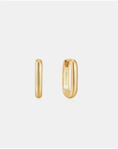 Ania Haie - Ania Haie Gold Oval Hoop Earrings