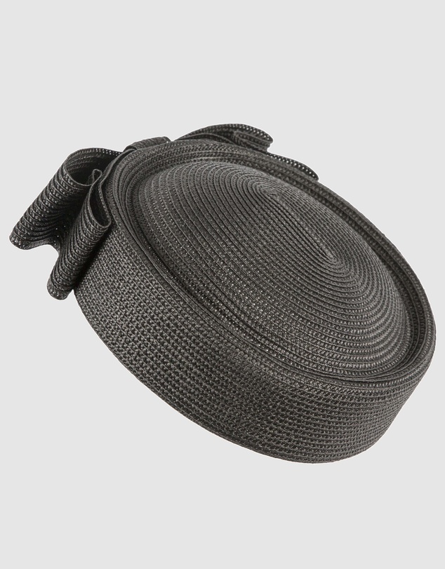 Max Alexander - Black Braid Pillbox Hat