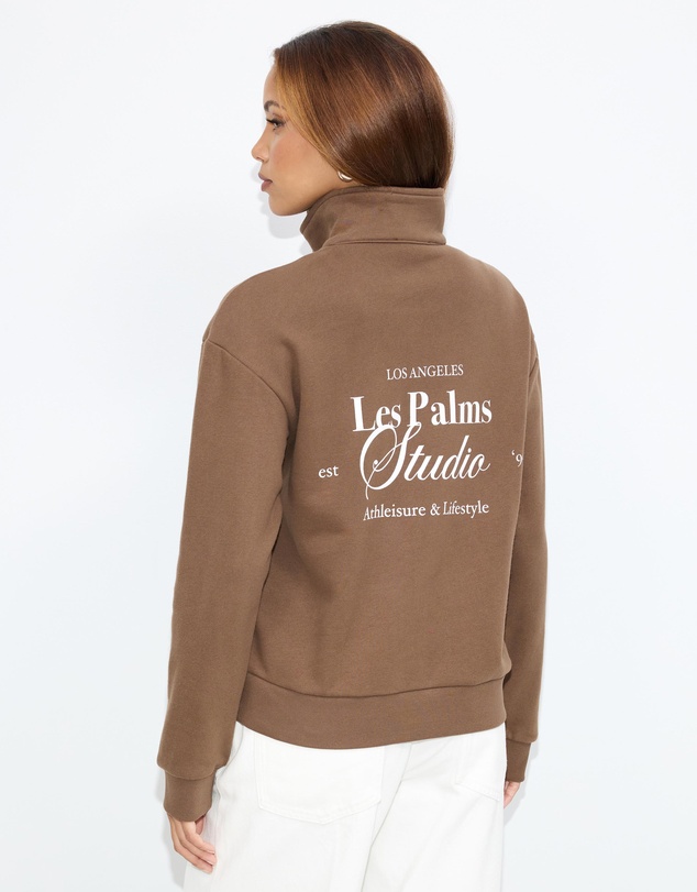 Dazie - Les Palms Quarter Zip Jumper