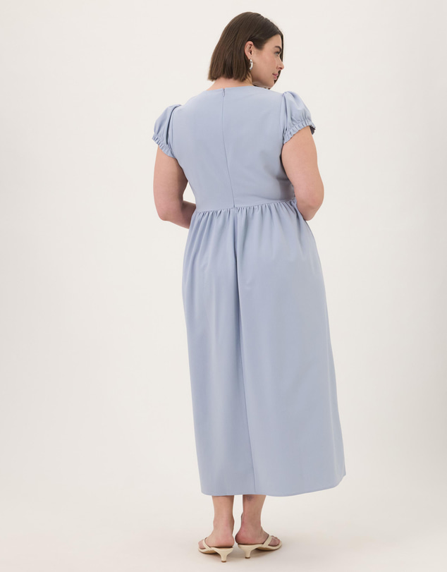 Atmos&Here Curvy - Blair Checkered Cotton Blend Midi Dress