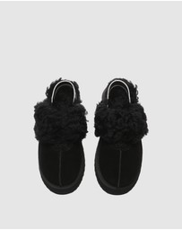 EVERAU - Australian Shepherd Ugg Waffle Curly Platform Cow Suede Upper House Shoes