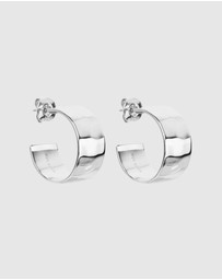 Najo - La Dolce Vita Silver Hoop Earrings