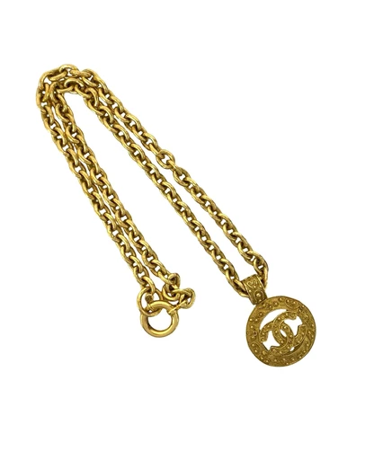 Pre-Loved by Azura Reborn - Pre-Loved CC Gold Plated Medallion Chain Necklace