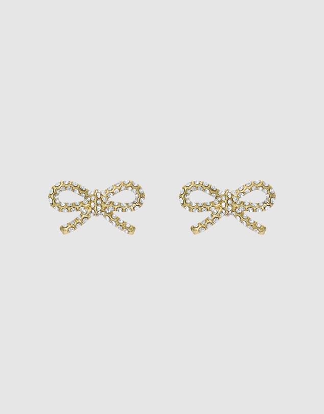 Ted Baker - RIBECCA: Crystal Ribbon Bow Stud Earrings