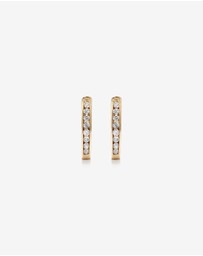 Michael Hill - Huggie Earrings with 0.25 Carat TW of Diamonds in 10kt Yellow Gold