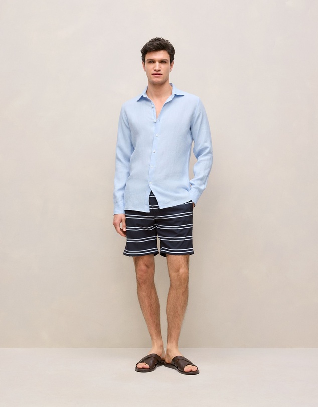 Trenery - Double Stripe Swim Short in Navy