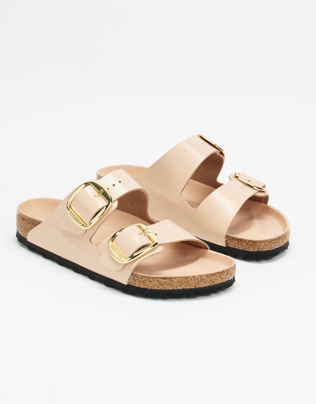 Birkenstock - Arizona Big Buckle Natural Leather Patent - Women's