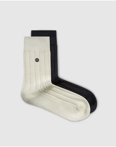 Sockdaily - Snow & Raven 2 Pack Quarter Socks