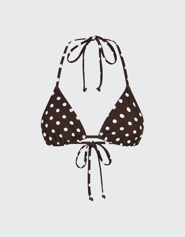 Vacay Swimwear - Rio Top Chocolate Polka