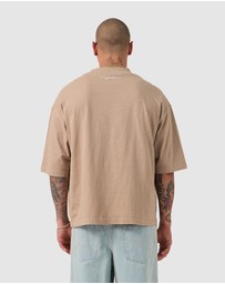 Zanerobe - Cropped Slub Flow Tee Coffee