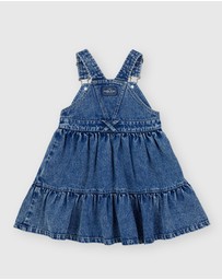 Goldie + Ace - Tully Tiered Denim Daisy Pinafore Dress - Babies-Kids