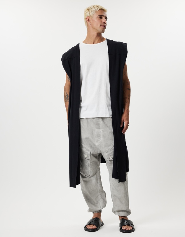 Surrounded By Ghosts - The Natrolite Hooded Rib Knit Sleeveless Cardigan