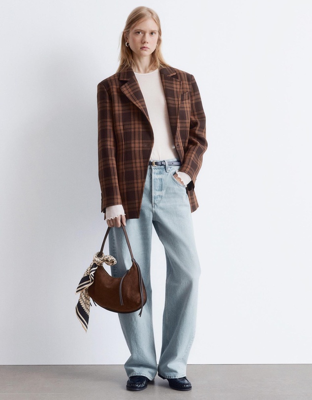 & Other Stories - Asymmetric Fitted Shoulder-Pad Blazer
