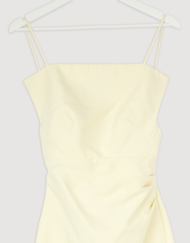 Revibe - Repaired Shona Joy Otis Draped High Neck Midi Dress - AU 6
