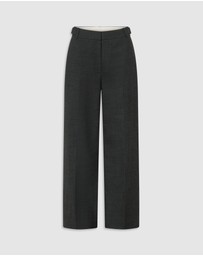 Oroton - Wool Flat Front Pants