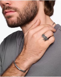 THOMAS SABO - Ring Crocodile with Stones Silver Blackened
