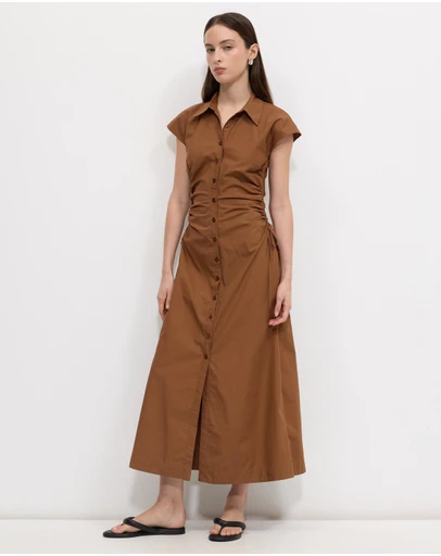 Calli - Luna Cap Sleeve Midi Dress