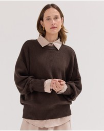 Cloth & Co. - The Billow Sleeve Jumper Brazil Nut