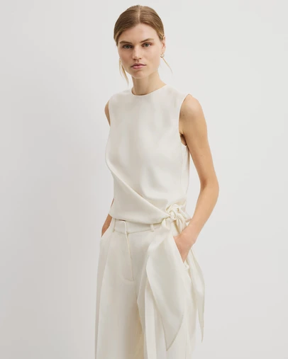 Country Road - Asymmetrical Washable Silk Tank