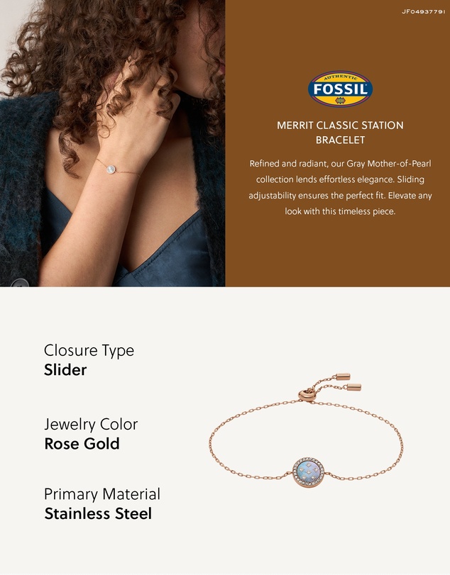 Fossil - Merrit Rose Gold tone Bracelet